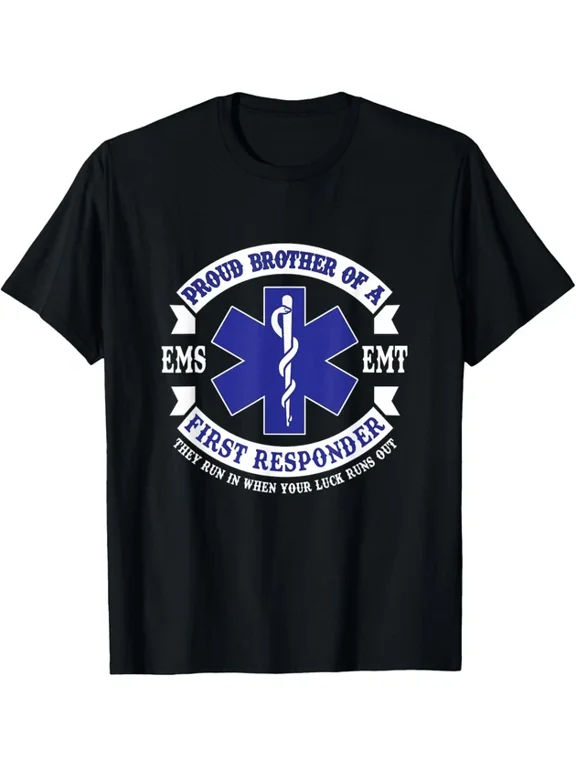 Proud Brother First Responder EMS Graphic Design T-Shirt