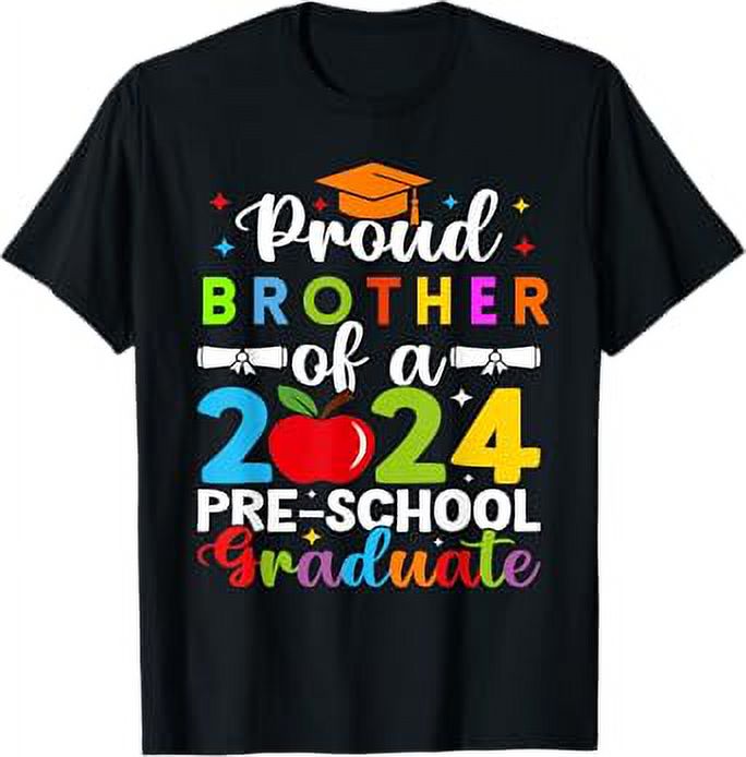 Proud Brother Of 2024 Preschool Graduate Graduation PreK TShirt