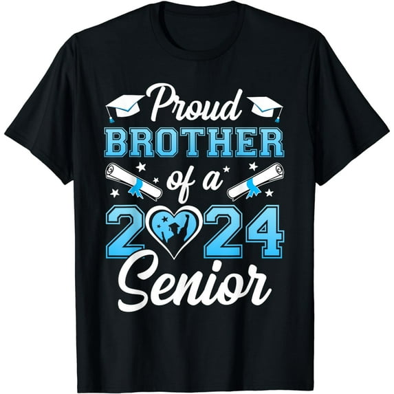 Proud Brother Of A Class 2024 24 Senior Graduate Graduation T-Shirt