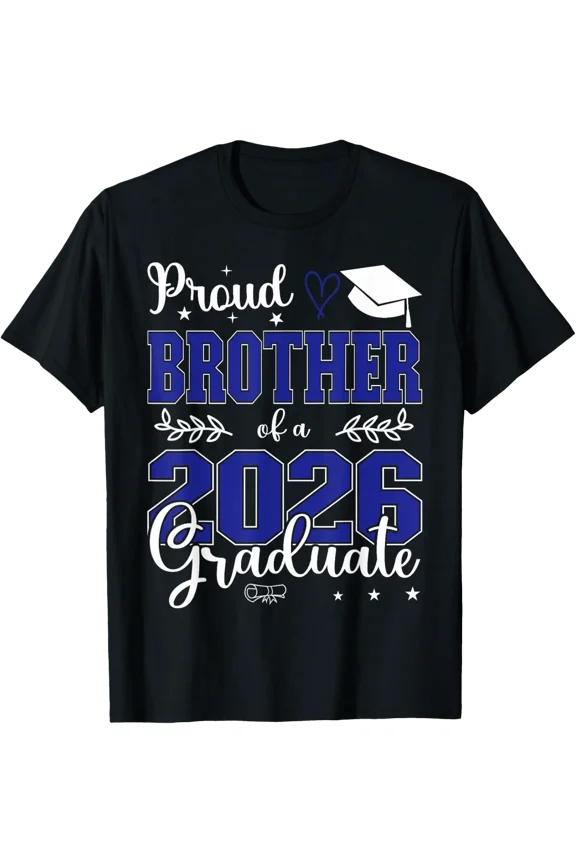 Proud Brother Of A Class Graduate For Graduation Support Graphic T-Shirt