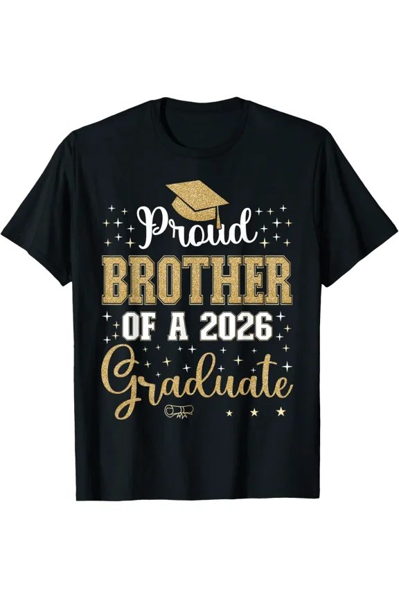 Proud Brother Of A Class Graduate For Graduation Support Graphic T-Shirt