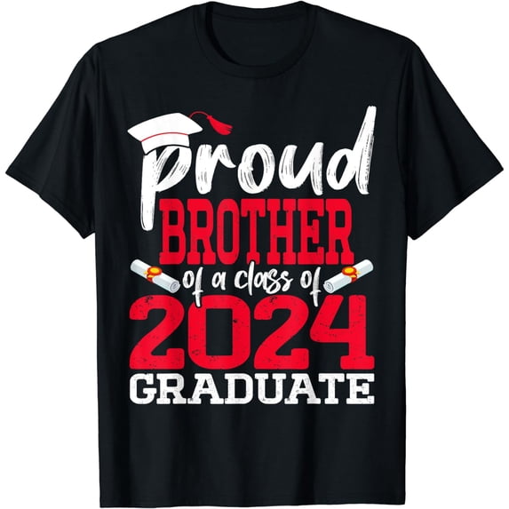 Proud Brother Of A Class Of 2024 Graduate Senior Graduation T-Shirt