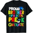 thumbnail image 1 of Proud Brother Of A Class Of 2025 Pre-K Graduate Graduation Adult S-4XL T-Shirt, 1 of 2