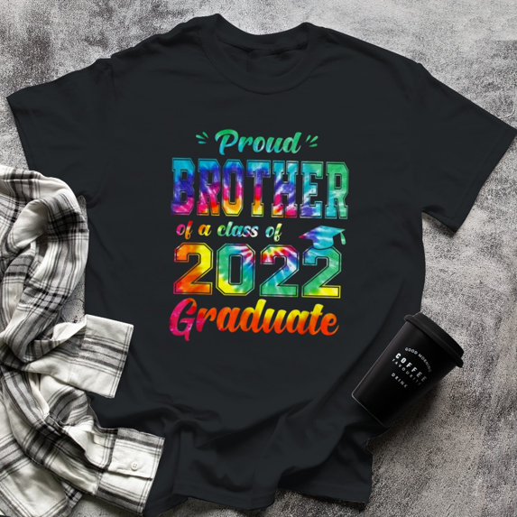 Proud Brother Of A Class Of Graduate Tie Dye (1), Small, Black
