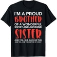 thumbnail image 1 of Proud Brother Of Wonderful Awesome Sister Bro Family Men Boy T-Shirt, 1 of 4