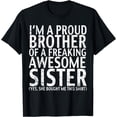 thumbnail image 1 of Proud Brother T-Shirt Awesome Sister T-Shirt Sibling T-Shirt, 1 of 4
