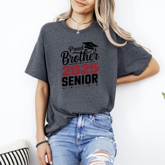 Proud Brother of 2025 Senior Graduation Matching Family Pride T-Shirt, for men & women, up to size 5XL