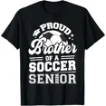 thumbnail image 1 of Proud Brother of a Soccer Senior 2026 Graduation T-Shirt Retro Sports Fan Apparel Men's Short Sleeve Tee, 1 of 6