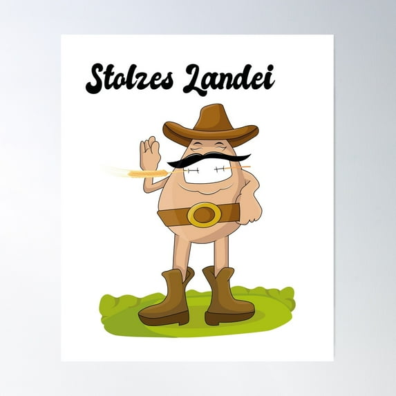 Proud Bumpkin - Cowboy Style Poster Wall Art, Modern Wall Decor For Living Room Bedroom, 24x36 UNFRAMED