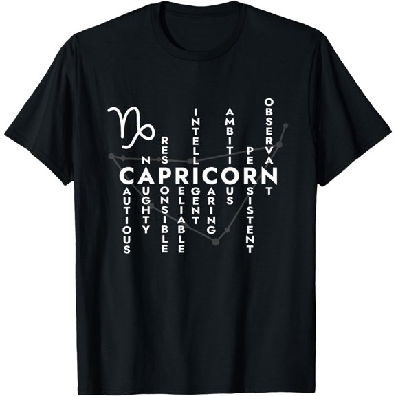Proud Capricorn Zodiac Characteristics Gifts Astrology Sign T-Shirt
