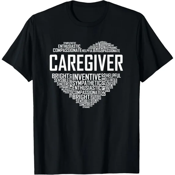Proud Caregiver Heart T-Shirt – Nurse Appreciation Gift Unisex Tee