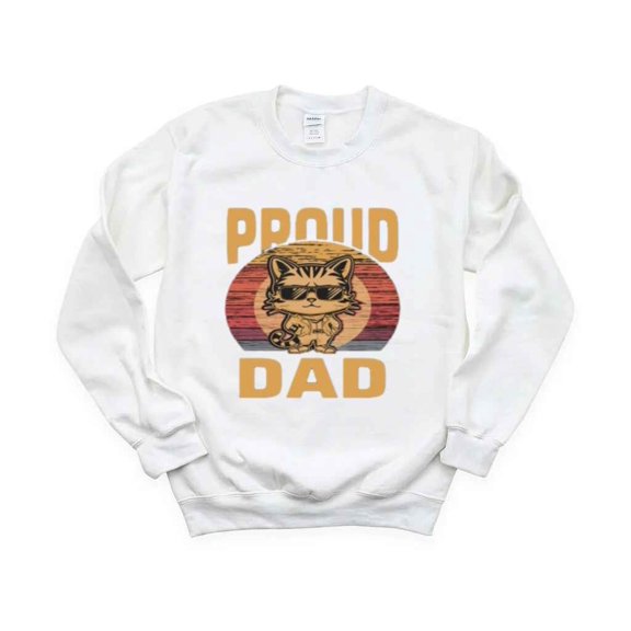 Proud Cat Dad Retro Pet Owner Feline Lover Graphic T-Shirt , Hoodie , Sweatshirt, for men & women, up to size 5XL.