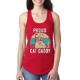thumbnail image 1 of Proud Cat Daddy Cat Lover Ladies Racerback Tank Top, Red, Large, 1 of 5