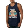 thumbnail image 1 of Proud Cat Daddy Cat Lover Mens Graphic Tank Top, Navy, 3X-Large, 1 of 5