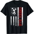 thumbnail image 1 of Proud Cheer Dad American Flag Shirt Cool USA Patriotic T-Shirt, 1 of 2