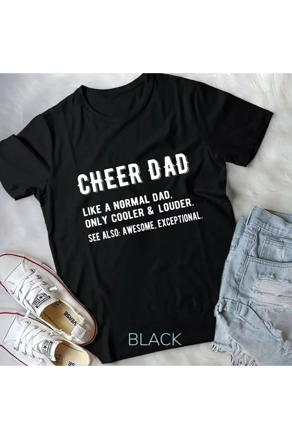 Proud Cheer Dad Definition, Cheerleading Father and Cheerleader Unisex T-Shirt