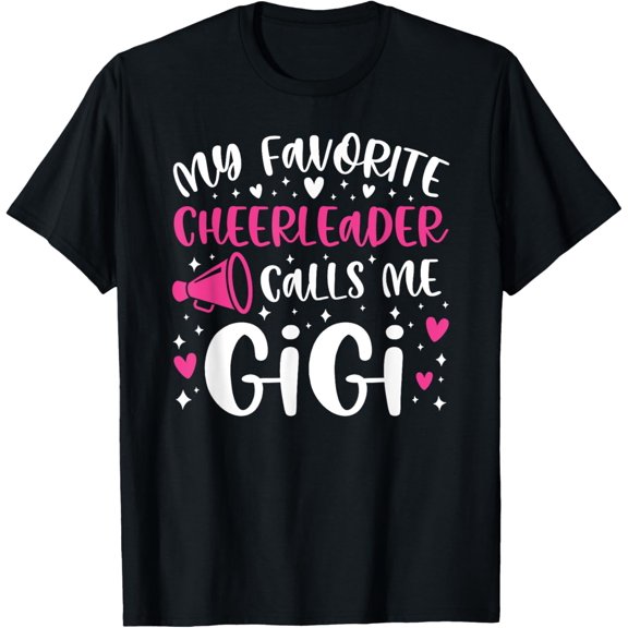 Proud Cheer Gigi Grandma Of A Cheerleader Gigi T-Shirt100% cotton
