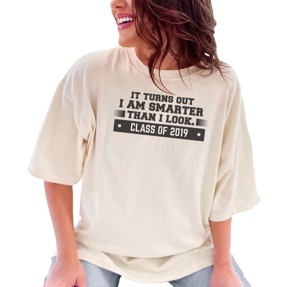 Proud Class of 2019 Quote, Reunion, Ivory Comfort Colors T-Shirt, XL