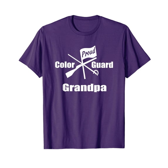 Proud Color Guard Grandpa T-Shirt for Supportive Family Members