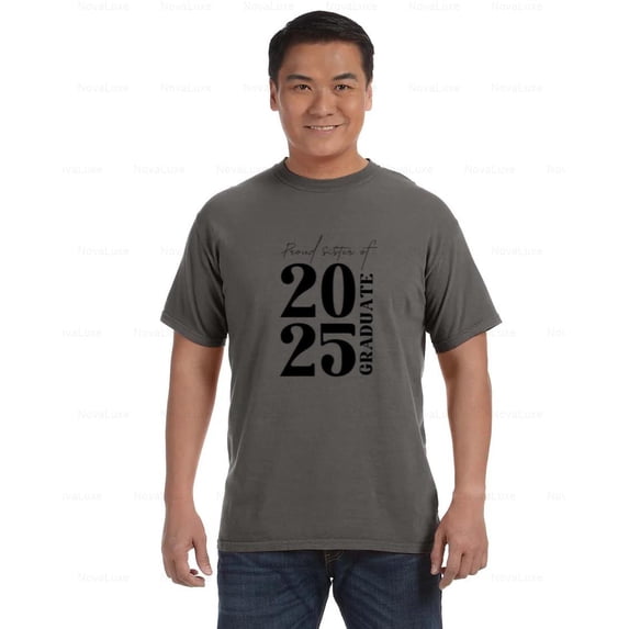Proud Dad 2025 Graduate Comfort Color T-Shirt Bold Graduation Family Style, Unisex, up to size 4XL