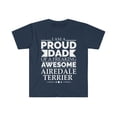 thumbnail image 1 of Proud Dad Airedale Dog Dad Owner Father's Day Unisex T-shirt S-3XL, 1 of 2