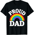 thumbnail image 1 of Proud Dad Arch Rainbow Retro Pride LGBTQ Unisex T-Shirt, 1 of 5