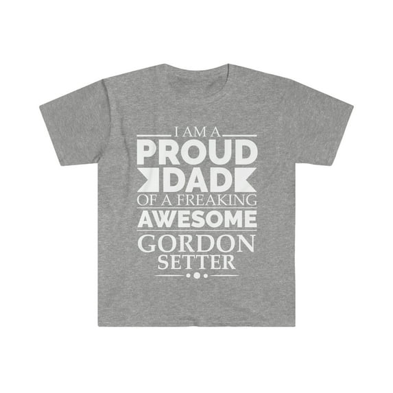 Proud Dad Gordon Setter Dog Dad Owner Father's Day Unisex T-shirt S-3XL