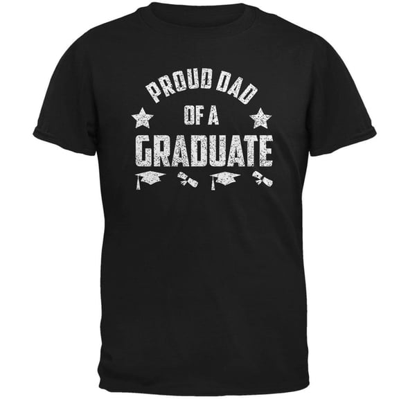 Proud Dad Graduate Mens T Shirt Black SM