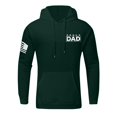 thumbnail image 1 of Proud Dad Hoodie Comfortable Cotton Blend Sweatshirt with American Flag Design Pink, 1 of 5
