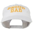 thumbnail image 1 of Proud Dad Letters Embroidered Washed Cotton Cap - White OSFM, 1 of 5
