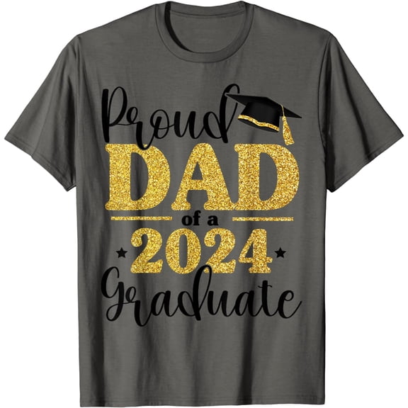 Proud Dad Of A 2024 Graduate Graduation Matching Family T-Shirt