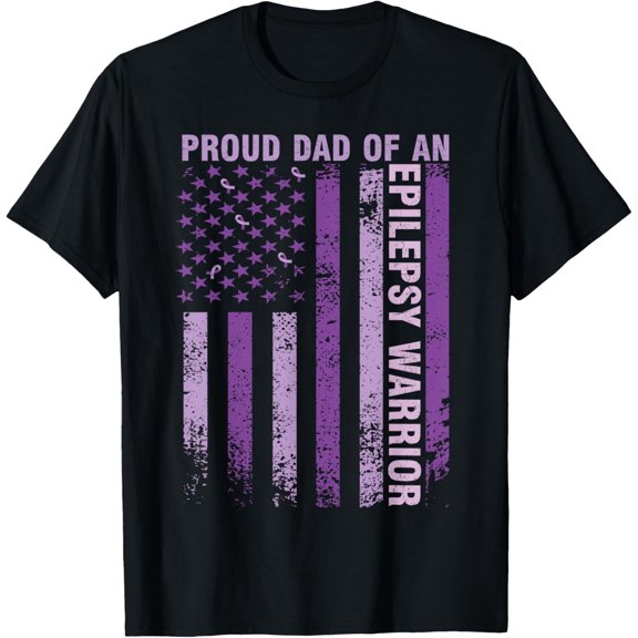 Proud Dad Of An Epilepsy Warrior Epilepsy Awareness Month T-Shirt