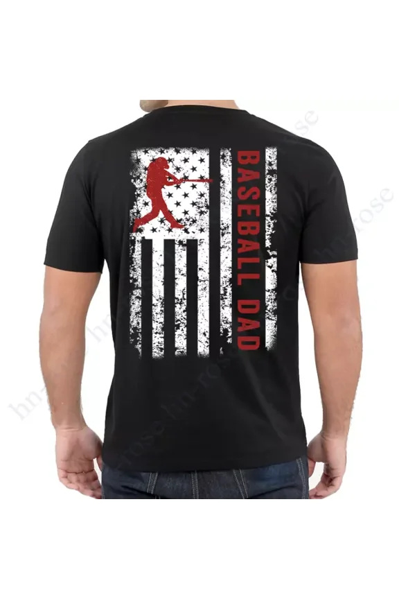 Proud Dad Of Ballers Vintage Retro American Flag Baseball Player Dad, Father Day