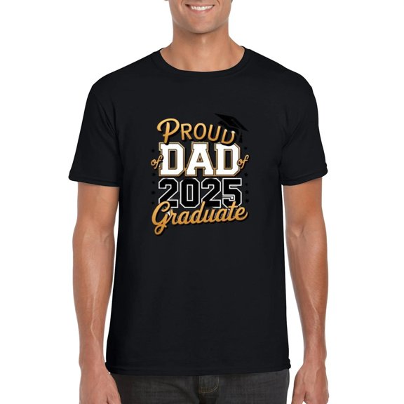 Proud Dad of 2025 Graduate Family Matching Celebration Pride T-Shirt, for men & women, up to size 5XL
