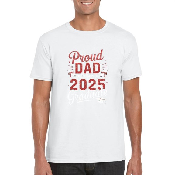 Proud Dad of Class of 2025 Graduate Senior Family Pride Gift T-Shirt, for men & women, up to size 5XL