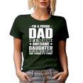 thumbnail image 1 of Proud Dad of a Freaking Awesome Daughter Shirt, Funny Stuff From Daughter for Father, Military Green T-Shirt, Small, 1 of 5