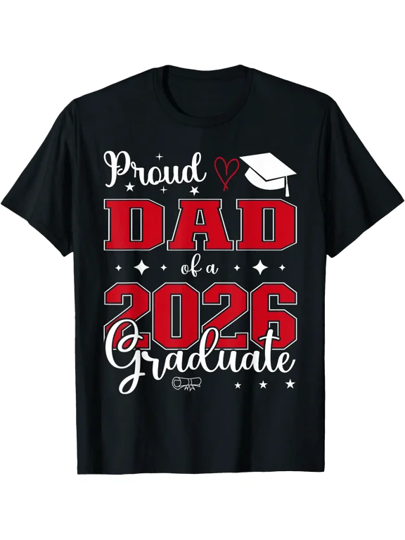 Proud Dad of a class of 2026 graduate for graduation T-Shirt, Vintage Birthday Gift