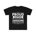 thumbnail image 1 of Proud Dad of an awesome Firefighter Unisex T-shirt S-3XL Father's Day, 1 of 2