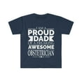 thumbnail image 1 of Proud Dad of an awesome Obstetrician Unisex T-shirt S-3XL Father's Day, 1 of 2