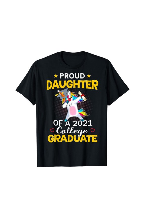 Proud Daughter Of A 2020 College Graduate Unicorn Dab Gift T-Shirt