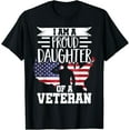thumbnail image 1 of Proud Daughter Veteran Nothing Scares Patriotic Veterans Day T-Shirt, 1 of 4