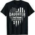thumbnail image 1 of Proud Daughter Vietnam Vet Dad Veterans Day American Flag T-Shirt, 1 of 4