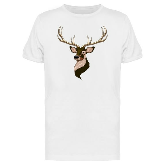 Proud Deer With Antlers T-Shirt Men -Image by Shutterstock, Male 3X-Large