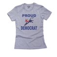 thumbnail image 1 of Proud Democrat Donkey Icon Democratic Political Party Women's Cotton Grey T-Shirt, 1 of 2