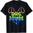 thumbnail image 1 of Proud Dog Mom, Colorful Puppy Lover, Dog Lover T-Shirt men and women can wear, black, white, gifts, 1 of 4