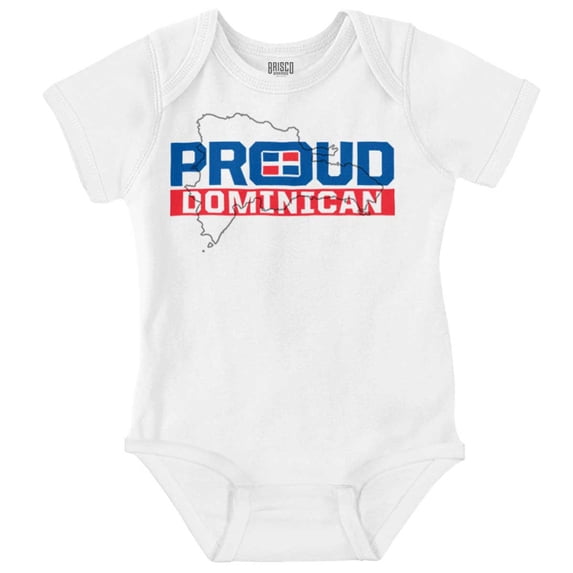 Proud Dominican DR Culture Ancestry Romper Boys or Girls Infant Baby Brisco Brands 24M