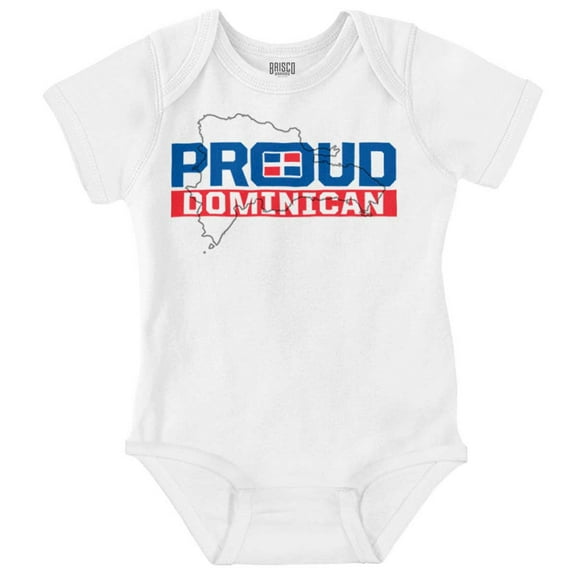 Proud Dominican DR Culture Ancestry Romper Boys or Girls Infant Baby Brisco Brands 6M
