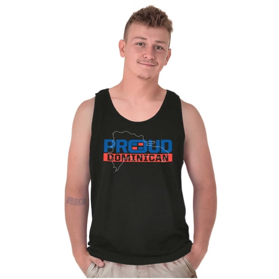 Proud Dominican DR Culture Ancestry Tank Top T Shirts Men Women Brisco Brands S