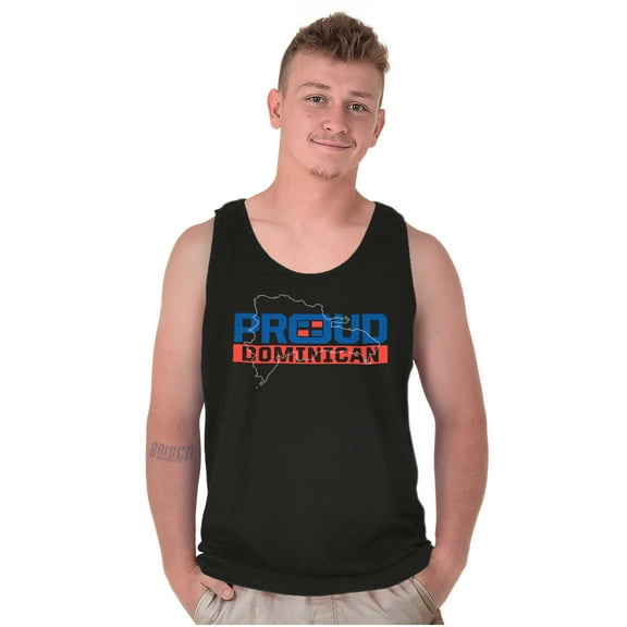 Proud Dominican DR Culture Ancestry Tank Top T Shirts Men Women Brisco Brands S