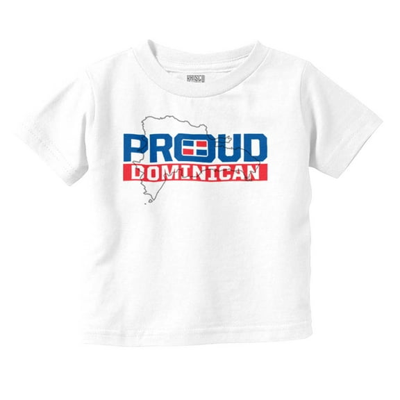 Proud Dominican DR Culture Ancestry Toddler Boy Girl T Shirt Infant Toddler Brisco Brands 4T